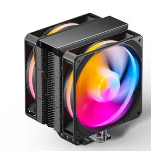 UpHere 120mm 6 pipa panas RGB pendingin CPU PWM 4Pin kipas pendingin CPU diam LGA 1700 AMD AM5 Aksesori Pc pasta termal Radiator