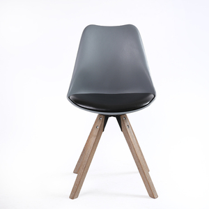 Personalizado Anji Kaseihomeland de madera de <span class=keywords><strong>roble</strong></span> pie negro de cuero <span class=keywords><strong>gris</strong></span> Pp de madera marrón café Popular sillas - Product Image 3