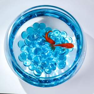 Chiaro pietre di vetro iridescente marmi piatte ciottoli per vaso ciotola riempimento centrotavola decorativi fiorista acquario gemme macchiate - Product Image 3