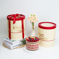 Boîte à gâteau personnalisée OEM avec poignée, boîte d'emballage en papier de qualité alimentaire pour anniversaire, mariage, fête, cupcake, pâtisserie