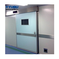Porte Coulissante Automatique de Salle Blanche en Acier Inox ou Galvanisé, Simple ou Double pour Hôpital et Bloc Opératoire