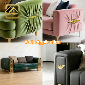 Hebilla decorativa de plástico de 135 mm de ancho con clavos para cabecero de cama y sofá, personalizable - Product Image 4