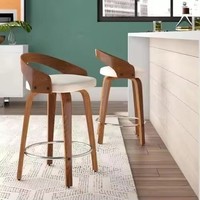 Chaise et Tabouret en Bois Neufs, de Style Industriel Moderne, avec Dossier pour Salle à Manger, Cuisine, Café, Restaurant et Bar