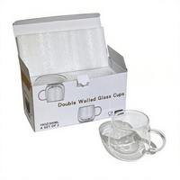Lot de 2 ou 4 tasses à café en verre à double paroi, isolées, pour sublimation, 300-400 ml, droites, de luxe, modernes, compatibles micro-ondes
