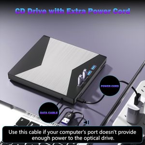 <span class=keywords><strong>Lecteur</strong></span> de <span class=keywords><strong>CD</strong></span>/DVD <span class=keywords><strong>externe</strong></span> 7 en 1 ultra-fin avec 4 ports USB, 2 emplacements pour cartes TF/SD, <span class=keywords><strong>lecteur</strong></span> optique pour ordinateur portable, ordinateur de bureau, <span class=keywords><strong>Mac</strong></span>, Windows - Product Image 3