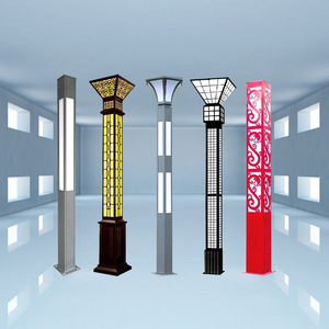 Lampadaires LED d'extérieur pour jardin, corps métallique, IP66, blanc neutre 2700K, AC 220V, contrôle par détecteur de mouvement, CRI80, garantie 10 ans - Product Image 5