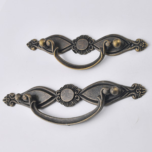 Chinese Style Zinc Alloy Drawer Handle Bar Antique Bronze <b>Cabinet</b> Pull <b>Small</b> Large Durable Plated Furniture Hardware - Product Image 1