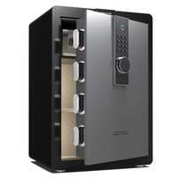 Caja Fuerte Digital de Acero con Huella Dactilar, Caja de Seguridad con Contraseña para Oficina, Hotel, Tienda, Almacenamiento de Efectivo y Joyas