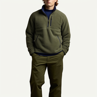 Vêtements de sport pour hommes 1/4 fermeture éclair polaire sweats coupe-vent vêtements de plein air Jogging chandails pour hommes vestes