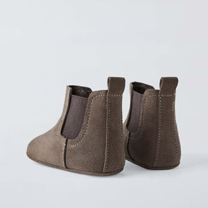 Chaussures plates en daim écologiques confortables pour nouveau-nés, bébés, à enfiler, semelle souple, chaussures de bébé juives, respirantes, légères - Product Image 3