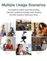 Kit de vlogging pour smartphone populaire, équipement d'enregistrement vidéo avec trépied, lumière d'appoint, déclencheur pour téléphone, ensemble Youtube, kit de vlogger