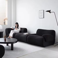 Forme incurvée tapissée par luxe B2B de sofa modulaire pour les projets à extrémité élevé de salon