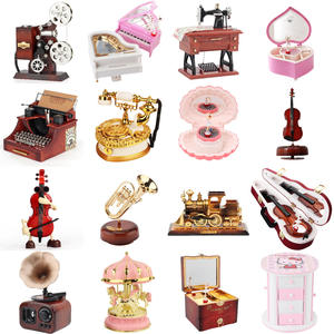 Caja de música de teléfono antiguo con esfera creativa de estilo clásico de lujo ligero, caja de música de Gramófono de <span class=keywords><strong>guitarra</strong></span> de costura creativa, regalo de cumpleaños - Product Image 6