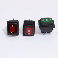 Commutateur étanche de type navire 16A interrupteur à bascule de puissance à courant élevé KCD4 contact argent interrupteur d'alimentation 4 broches 6 broches avec lumière
