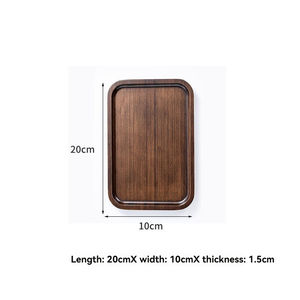 Plateau de service en bambou écologique Vaisselle pour la maison Assiette décorative en bois Thé Fruits Légumes Steak Pain Dessert Assiette à gâteau - Product Image 5