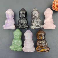 Usine en gros A0méthyste noir obsidienne oeil de tigre cristaux pierres précieuses naturelles cristal artisanat bébé bouddha Feng Shui gravure