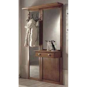 Armadio d'ingresso in stile cinese della metà del secolo con due pannelli a specchio 1 pensile con cassetto per Home Bar o mobili interni - Product Image 1