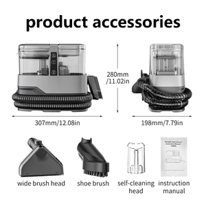 Aspirateur vapeur électrique portable CB EMC pour usage domestique, humide et sec, en plastique, avec réservoir d'eau amovible, pour tapis et canapé - Product Image 6