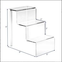 Présentoirs en acrylique transparent à 3 niveaux personnalisés pour collection