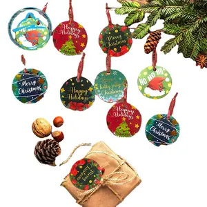 2022 Hot Selling Feestdagen Verjaardag Kerstmis Dag Recyclebaar Kraftpapier Hangag Labels Custom Design Voor Gift
