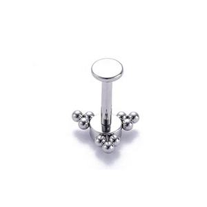 Vente en gros de bijoux en acier chirurgical 316L avec zircone transparente CZ, labret, piercing d'oreille, labret opale - Product Image 6
