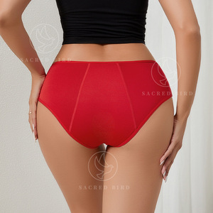 Mutande Mestruali da Donna a Tre Strati Traspiranti in Cotone con Fondo Ondulato Allungato Anti-Perdite Laterali - Product Image 6