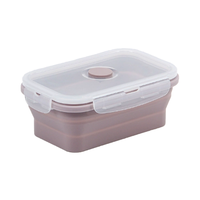 Boîte à lunch japonaise pliable en silicone écologique avec compartiments chauffables, couvercle en PP, grande capacité, stockage alimentaire durable