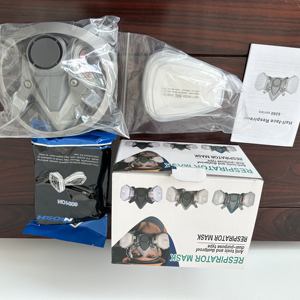 Máscara de media cara personalizada 6200 Cbrn Filter Nuclear Bong Tear <span class=keywords><strong>Anti</strong></span> Radiation Tactical Respirator Mask - Product Image 2