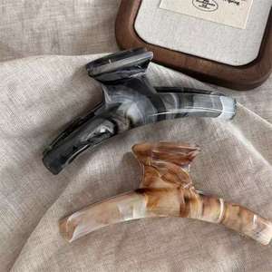 Nouvelles pinces à cheveux coréennes style encre lavée pour femmes, élégantes et décontractées, grandes pinces à cheveux en plastique antidérapantes pour queue de cheval - Product Image 4