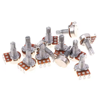 A500K B500K A250K B250K A50K B25K Potentiomètre Cannelé Petit Pot Guitare Électrique Basse Ampli Tonalité Volume18mm Pièces d'Arbre