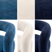Chaise longue simple, élégante, moderne, minimaliste, écologique, en tissu doux, avec dossier incurvé et coussin épais en éponge, JM Chambre à coucher
