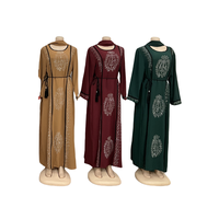 2025 nouvelle robe de brique chaude brodée été col O à manches longues motif rouge robe imprimée robe de mariée africaine