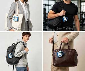 Mini sac fourre-tout transparent étanche avec porte-clés, breloque personnalisée pour clé de voiture, sac quotidien, cadeau promotionnel ou souvenir de fête - Product Image 6