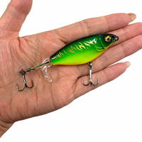Leurre de pêche LUSHAZER Propeller Tail Hard 80mm 90mm, flottant, pour la pêche en surface, pour achigan, brochet, perche, avec hameçon triple