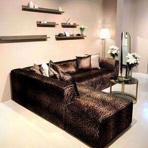 Three Seat Fabric Sectional <b>Sofa</b> Set Modular Loose Back <b>Inflatable</b> Contemporary Style Max Luxury Hotel - Product Image 1