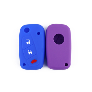 RYHX – housse de clé de voiture en Silicone pour <span class=keywords><strong>FIAT</strong></span> Panda Stilo <span class=keywords><strong>Punto</strong></span> Doblo <span class=keywords><strong>Grande</strong></span> Bravo 500 Ducato Minibus 3 boutons - Product Image 4