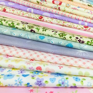 Cuadrados de tela floral precortados 100% algodón, material para quilting, para manualidades de costura DIY hechas a mano. - Product Image 3