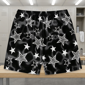 Bañadores de lona para hombre, estilo hip hop, 100% algodón, anti-UV, de secado rápido, cintura media, con elástico tejido. - Product Image 3