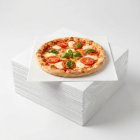 Plaques à pizza de qualité alimentaire très vendues, doublures carrées pour boîtes à pizza, inserts en papier ondulé pour pizza
