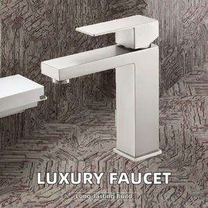 Hot Selling Luxury Touchless Modern Single Handle <b>Brushed</b> Matte Black Stainless Steel Faucet Basin Mixer Ceramic Valve Bathroom - Product Image 2