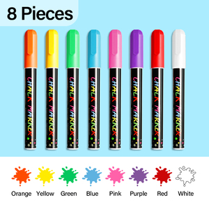 Trong Kho Màu Sắc Sống Động Lỏng <span class=keywords><strong>Chalk</strong></span> Đánh Dấu Cho Giáng Sinh Halloween Cửa Sổ Trang Trí Phát Sáng Trong Bóng Tối Thủy Tinh Bút - Product Image 5