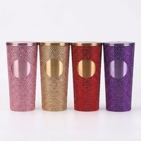 Bouteille d'eau tendance 2026, virale et scintillante |   Gobelet isotherme de luxe 17 oz orné de diamants |   Articles de fête esthétiques pour boissons