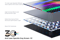 Écran motorisé SCREEN PRO pour projecteur laser RGB, home cinéma, 3C anti-rayures laser, 16:9, portable, en alliage d'aluminium