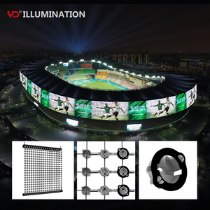 ผ้าม่านติดผนังวิดีโอแบบพิกเซลตาข่ายหน้าจอ LED RGB กลางแจ้ง IP68 - Product Image 2