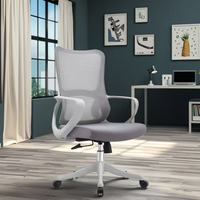 Chaise de bureau ergonomique de style ethnique pour une assise prolongée sans fatigue, avec siège en maille en forme d'arc pour salle de conférence et roulettes réglables
