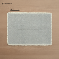 Neue Kollektion von grauen Tischdeckchen-Set für Esstisch rutschfest Baumwollfranse Küchentischdecken mit hoher Qualität