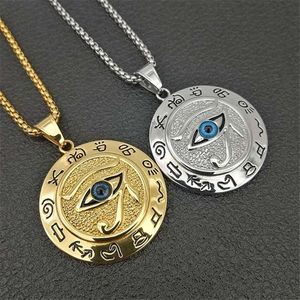 Collar con Colgante del Ojo de Horus del Antiguo Egipto, Accesorio Masculino, Collar con Cabeza de Águila y Ojo de Horus, N25183 - Product Image 4