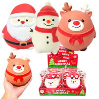 Squishy de Noël Bonhomme de Neige, Squishy Cerf de Noël, Jouets Souples Thème Fêtes, Jouets Anti-Stress, Squishy Père Noël pour Enfants