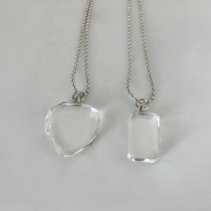 Biểu Tượng Tùy Chỉnh UV In Ấn Thủy Tinh Mặt Dây Chuyền Pha Lê Trang Trí Trống Hình Trái Tim Cho Thân Thiện Với Môi Đảng Trang Trí Quà Tặng - Product Image 3