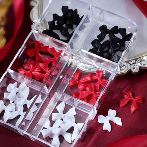 6 Compartimentos, 30 Piezas de Adornos para Uñas con Lazo Rojo y Blanco, Accesorios Coreanos, Decoración de <span class=keywords><strong>San</strong></span> Valentín, Accesorios Kawaii para Diseño de <span class=keywords><strong>Manicura</strong></span> - Product Image 3